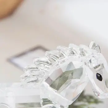 2019 Mielas Kristalų Arklių Miniatiūrinės Figūrėlės Namų Dekoro Priedai Modernių Stiklo Gyvūnų-Geriausia Dovana Draugui