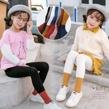 2019 Naujas Kratinys Modelį, Vaikai Antblauzdžiai Amžiaus 3-10 Metų Mergaičių Saldainiai Spalvos Kelnės Rudenį Grynos Medvilnės Vaikai Antblauzdžiai