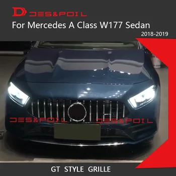 2019 Naujos Klasės W177 Amg GT priekines Groteles Vertikalios Grotelės Stiliaus Priekinis Bamperis Lenktynių Akių ABS Automobilių Stilius Mercedes A200 Sporto Sedanas