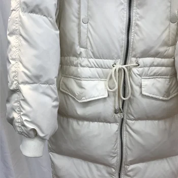 2019 žiemos naujas stilius korėjos versija žemyn striukė ilgai stiliaus didelis vilnos apykaklės moterų kailis raišteliu mados prarasti lady drabužiai