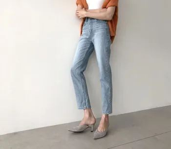 2020 Haremo Kelnės Derliaus Aukšto Juosmens Džinsai Moteris Slim Stiliaus Pieštuku Jean Aukštos Kokybės Džinsinio Audinio Kelnės Vaqueros Mujer