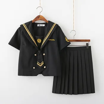 2020 JK Uniformas Japonų Anime Mokyklos Mergina Klostuotas Sijonas Nustatyti Sailor Kostiumas Suknelė Cosplay korėjos Studentų Apranga Kawaii Minkštas Sesuo
