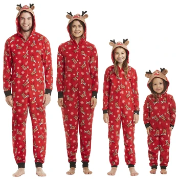 2020 Kalėdų Šeimos Atitikimo Rompers Suaugusiųjų Kid Baby Šeimos Atitikimo Komplektus Pižama Kalėdos Elniai Šeima Atrodo Atitikimo Jumpsuits