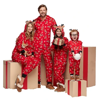 2020 Kalėdų Šeimos Atitikimo Rompers Suaugusiųjų Kid Baby Šeimos Atitikimo Komplektus Pižama Kalėdos Elniai Šeima Atrodo Atitikimo Jumpsuits