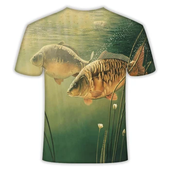 2020 Karšto naujas vyrų laisvalaikio 3d spausdinimo marškinėliai, juokingi žuvis spausdinti vyrų ir moterų marškinėlius Hip-hop print t-shirt viršų