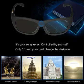 2020 m. Originalus Dizainas Magija LCD Akiniai nuo saulės Vyrams Poliarizuoti Saulės Akiniai Reguliuojamas Pralaidumas Tamsos Skystųjų Kristalų Lęšiais