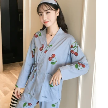 2020 m. Rudens Žiemos Pižamos Rinkiniai Kimono Diržai Stiliaus Moteris Visiškai Elegantiškas Namų Sleepwear Drabužių Moterų Pižama Komplektas su Eye-pleistras