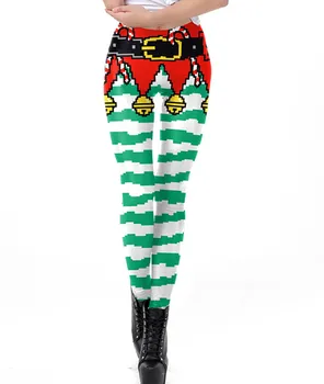 2020 m Sexy Kalėdos antblauzdžiai kelnaitės Moterų Žiemos Kalėdų spausdinti Plius Dydis Moteris rudenį Moteris drabužiai Spodnie juosmens