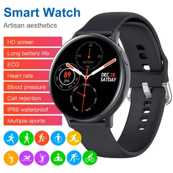 2020 Naujas Moterų Smart Watch Vyrai Visiškai Jutiklinis Ekranas IP68 Vandeniui Sporto Fitneso EKG Smartwatches, skirtų 