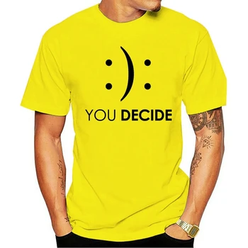 2020 NAUJI Marškinėliai Vasaros Mados Atsitiktinis Vyrai, O-Kaklo Veiduką Jums Nuspręsti Tumblr Laimingas, Liūdnas Grobis Funn Vyrai Moterų Dovana