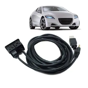2020 Naujų 1,5 M Automobilio Brūkšnys Flush Mount USB Prievadą Skydelio 3.5 mm AUX USB prailginimo Kabelis Adapteris Q9QD
