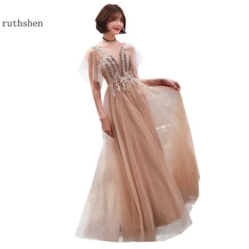 2020 Vakaro Suknelės Ilgas Chalatas De Soiree Linija Moterims, Vestidos De Gala Tiulio Nėrinių Oficialų Suknelė Šalis Prom Chalatai