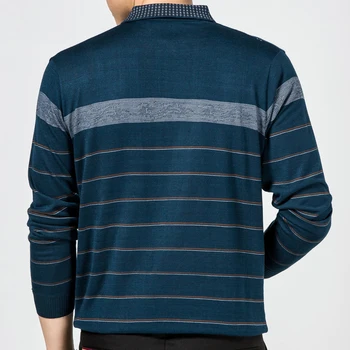 2020casual ilgomis rankovėmis verslo mens vyrų marškinėliai dryžuotas mados prekės ženklo dizaineris polo marškinėliai vyrams tenso polo camisa socialinės 5158