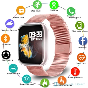 2021 SmartWatch Moterų Žmogus Elektroninių Riešo Žiūrėti Andriod Ios Širdies ritmo Monitorius Pedometer Smart watch Laikrodis