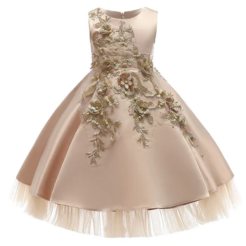 2021 Vasaros Mergaitė Grupė Dress Vaikai Suknelės Mergaitėms Princesė Suknelė Elegantiškas Vestidos Drabužiai Prabangūs Suknelė Siuvinėjimo Inscenizacija Suknelė