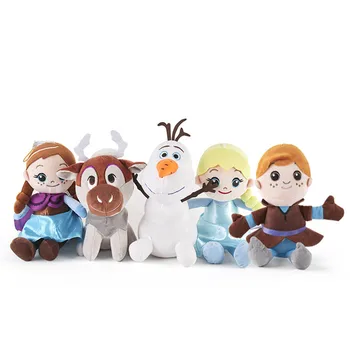 20cm Sušaldyti 2 Feve Anna Elsa Princesė sniego Pliušiniai Žaislai Įdaryti Pliušinis lėlės Minkštas Įdaryti Gyvūnų, vaikų gimtadienio