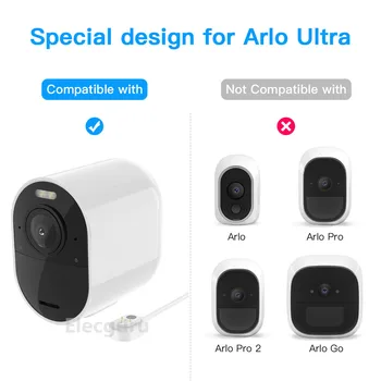 20ft/6m Įkrovimo Kabelis Arlo Ultra/Pro 3 vaizdo Kameros Vandeniui Magnetinio USB Maitinimo Kabelis Lauko sąlygoms atsparios Patvarus Maitinimo Laidą