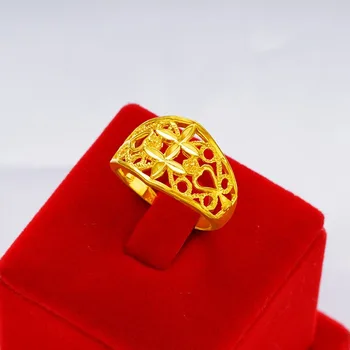 24K Aukso Jelwery vestuvių dovanos Žiedas Amžinybės Žiedas Pakabukai Geriausias Draugas, Dovana Meilės Simbolis Mados Žiedai Moterims vestuvinis žiedas