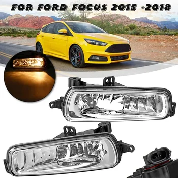 2vnt H8 Automobilio Bamperio Halogeniniai Rūko Žibintai, Lempos, Lemputės Gintaro Ford Focus 2016 2017 Automobilių Stilius Foglight priekinis žibintas