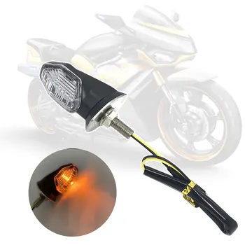 2vnt Mini Universalus Motociklas LED Posūkio Signalo Indikatoriai, Šviesos Gintaro Indikatorių LED Super Bright Lempos DRL Žibintai motociklo