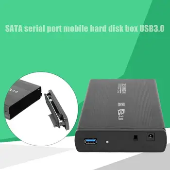 3.5 colių USB 3.0 prie SATA Kietojo Disko Dėžutė Nešiojamas Išorinis SSD Kietąjį Diską Talpyklos Didelės Spartos 5Gbps USB3.0 Talpyklos Atveju