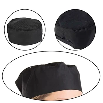 3 Pack Virėjo Kepurę Akių Skrybėlę Vyrų ir Moterų Padavėjo Skrybėlę Darbo Bžūp Suši Bžūp Flat Cap-Unisex Hat-Vienas Dydis