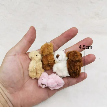 30PCS Mini Pliušinis Meškiukas 4.5 cm, Lanksčios Krepšiai Dovana Vestuvių Naudai, Baby Shower Vaikams, ŽAISLAI