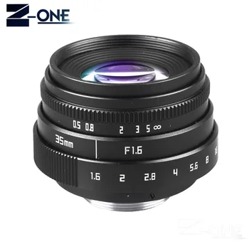 35 mm F1.6 CCTV Lens Mount C Fotoaparato Objektyvas + Objektyvo Gaubtą, 