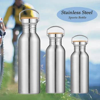 350ML-750ML Nerūdijančio Plieno Vandens Butelis BPA Free Sandarus Vieną Sienelėmis Sporto Kolbos Kelionės Dviračiu, Pėsčiųjų, Kempingas Buteliai