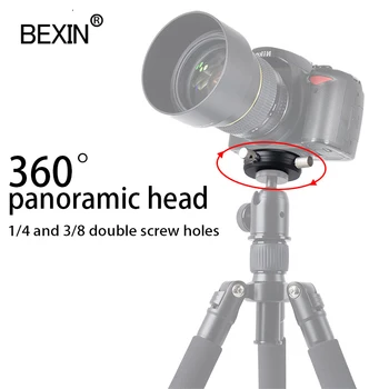 360 laipsnių sukite trikojo galva Fotoaparato kadro Panoraminis Galvos DSLR fotoaparatas Monopodzie Trikojis Foto Video su 1/4 3/8 Varžtas Adapteris