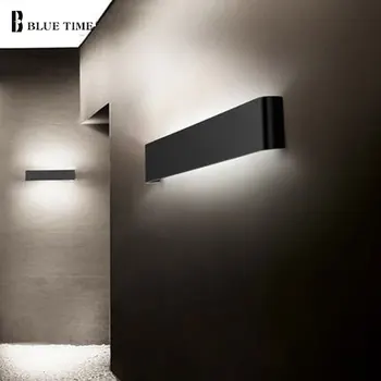 36W 111cm Vonios Veidrodis Priekinių žibintų Modernios LED Sieniniai Šviestuvai Sconce Šviesos Patalpose, Kaip Dekoravimo Apšvietimo Juoda Balta Baigtas