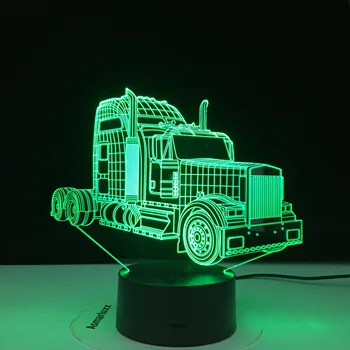 3D-3170 Super Sunkvežimis Tema 3D LED Lempos naktį šviesos 7 Spalvų Keitimas Palieskite Nuotaika Lempos Kalėdų dovana