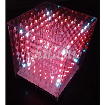 3D 888 spalvotas kubas baigė RGB spalvų šviesos kubas 16 mln. spalvų rūšių šviesos kubas produkto RINKINYS 8*8*8 Akiniai be 3D