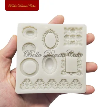 3D Deimantų Papuošalai Nėrinių Silikono Formos Minkštas Šokoladiniai Saldainiai, Tortas Pelėsių 