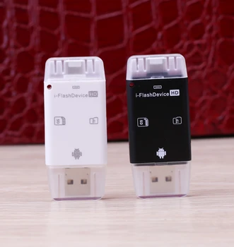 3in1 i Flash Prietaiso USB OTG Micro USB SD SDHC TF Kortelių Skaitytuvas, 