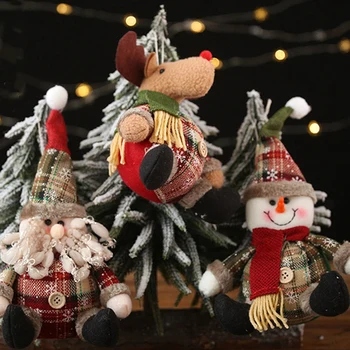 3Pcs Kalėdų Lėlės, Žaislai, Kalėdų Senelis, senis besmegenis Briedžių Kalėdų Eglutės Kabinti Ornamentu Kalėdų Dekoracija Namuose Šalis