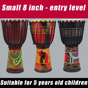 4-6 Colių Djembe Profesinės Afrikos Būgnų Raudonmedžio Mediniai Ožkos Odos, Gera Garso Muzikos Instrumentas Vaikams GU29