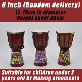 4-6 Colių Djembe Profesinės Afrikos Būgnų Raudonmedžio Mediniai Ožkos Odos, Gera Garso Muzikos Instrumentas Vaikams GU29