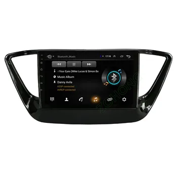 4+64G DSP android 9 Automobilių DVD multimedijos grotuvo Hyundai Solaris Akcentas 2018 2019 GPS navigacija radijo stereo headunit diktofonas