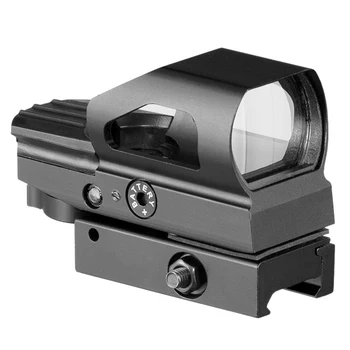 4 fotošablonų tinkleliams Reguliuojamas Reflex Raudonas/Žalias Taškas Atviro Žvilgsnio Medžioklės Optika 1x33mm Holografinis Šautuvas Taikymo Greitai QD Weaver 20mm