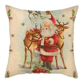 45x45 Kalėdų Mielas Gyvūnų Stiliaus Trumpas Pliušas Pagalvės Dangtelis Sofa-Lova Dekoratyvinės Pagalvės Atveju, Namų Puošmena Žiemą