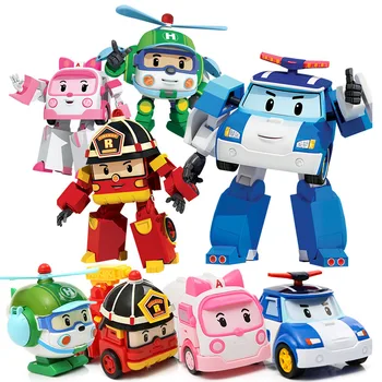 4pcs/6pcs Korėja Robotas Vaikams, Žaislai Transformacijos Anime Veiksmų Skaičius, Super Sparnus Žaislai Vaikams Playmobil Juguetes dovana