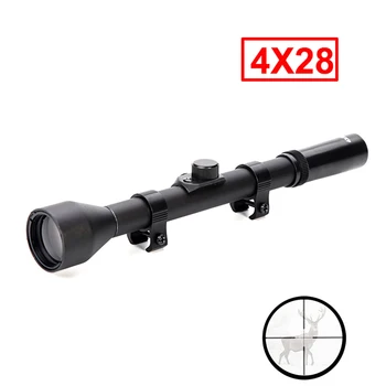 4X28 Oro Medžioklės Šautuvas taikymo Sritis Medžioklės Optinį Taikiklį Riflescope Tinka 11mm 20mm Rail Mount Oro Ginklą Taktinis Žaidimas Sferos