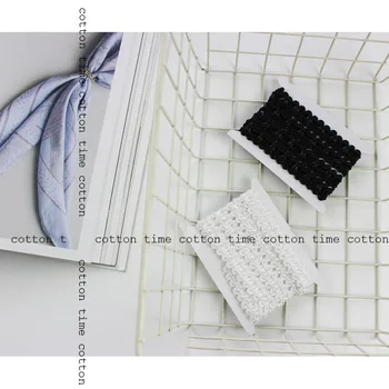 5 metrų 15mm Nerijos austiniai diržai, Black&White Ribbon Derliaus Apipjaustymas Drabužių aksesuaras maišą drabužių nemokamas pristatymas