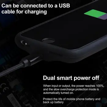 5000mAh Baterijos Kroviklis Atveju iPhone 6 6s 7 8 Energijos Banko Įkrovimo Padengti Atveju Ultra Plonas Išorinis Atgal Pack