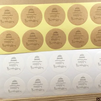 500pcs 3,5 cm Apvalios Popieriaus Lipduko Etiketės, išspausdintos 