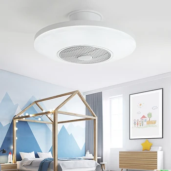50cm led ventiliatorius su šviesos remotre kontrolės 110v, 220v, miegamasis lempos vaikų kambarį, namuose restoranas 40w trijų spalvų keitimas