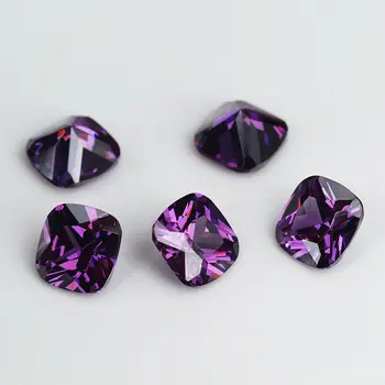 50PCS 5x5~15x15mm Pagalvėlės Formos Prarasti CZ Stone Violetinė AAAAA Sintetinių Kubinių zirconia akmenų Papuošalai 