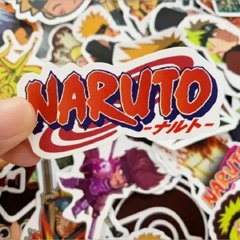 50Pcs/set Japonijos Anime Naruto, Sasuke Animaciją Snieglenčių Nešiojamas Bagažo Šaldytuvas Automobilių Stiliaus Vinilo Decal Namų Dekoro Lipdukai