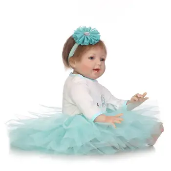 55CM realaus dydžio Originalus bebe lėlės reborn bamblys mergina rožinė princesė vonios žaislas labai minkštas ne viso kūno, silikono mergina lėlės surprice